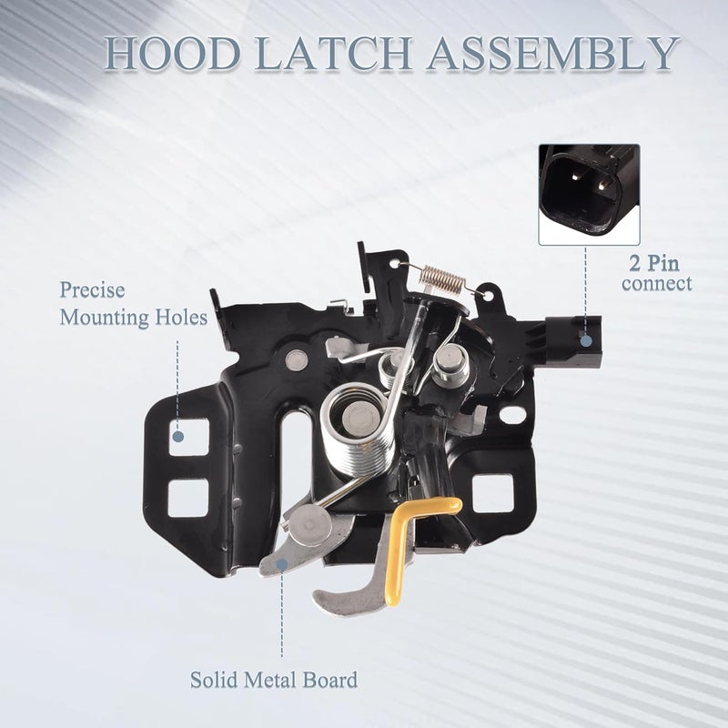 Predep Hood Latch Lock Assembly for 2015-2019 Ford Mustang Replace FR3Z-16700-A FR3Z-16700-B - Image 4